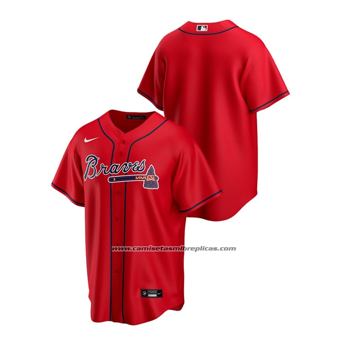 Camiseta Beisbol Hombre Atlanta Braves Replica 2020 Alterno Rojo